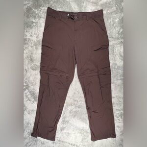 REI Co-op Sahara Convertible Pants Mens 34x30 Red Stretch Flap Pockets Relaxed